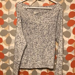 Off the shoulder gap sweater